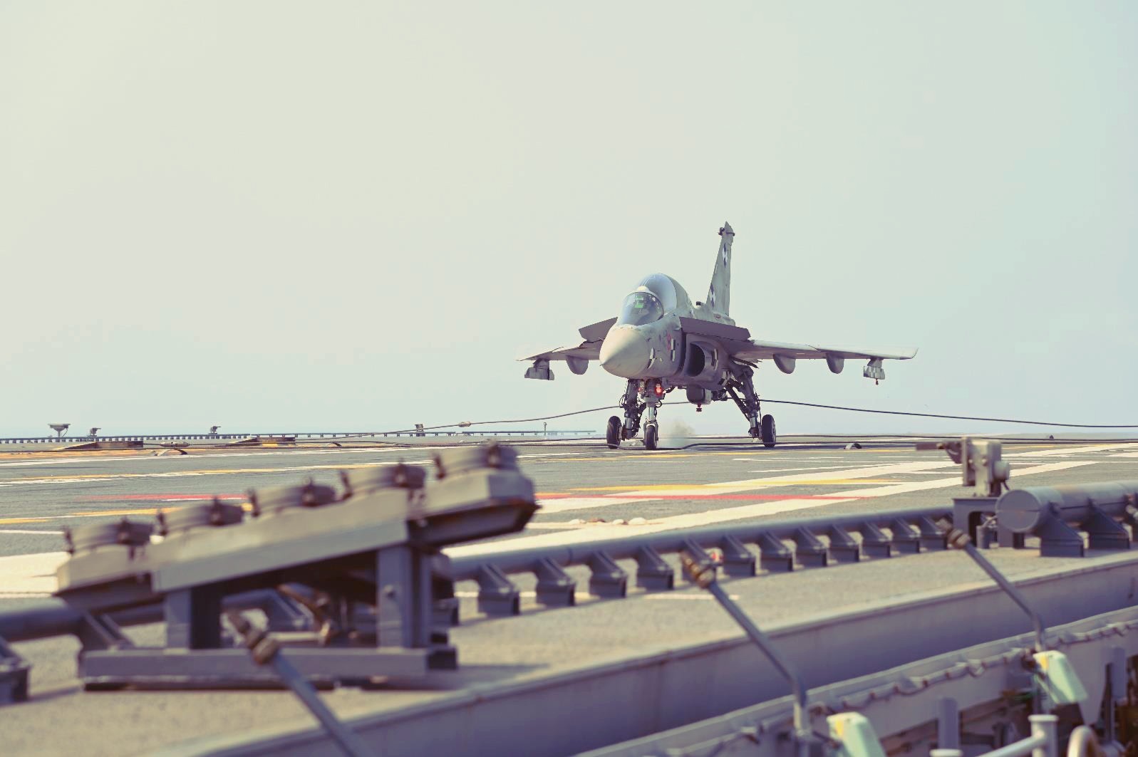 HISTORY! Indian Fighter Lands On Indian Aircraft Carrier